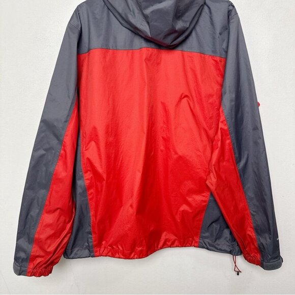 Eddie Bauer Mens Large Two Tone Grey Orange Windbreaker Jacket - Picture 13 of 14